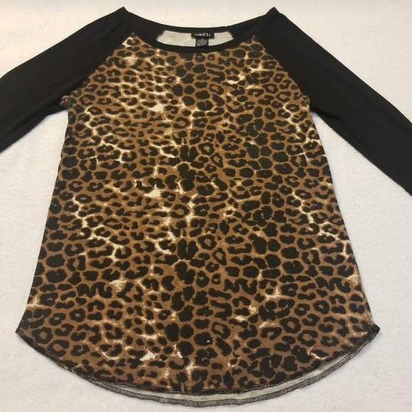 Baseball Tee Cheetah Print - Picture 1 of 4